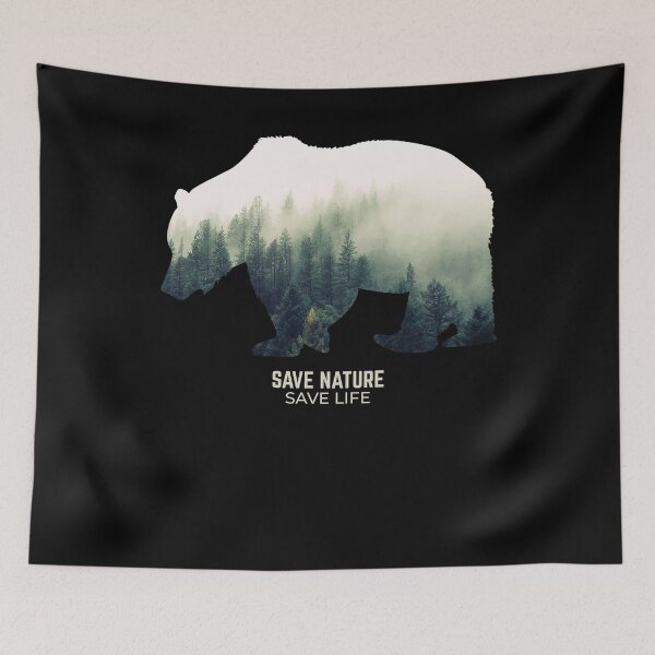 Item preview, Bear in Forest Environment Climate Protection designed and sold by RJ-Art.