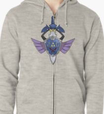 Master Sword - Hylian Shield Aegislash Zipped Hoodie
