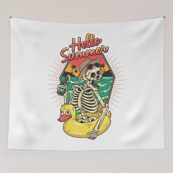 Item preview, Skeleton Hello Summer designed and sold by JTS STORE.