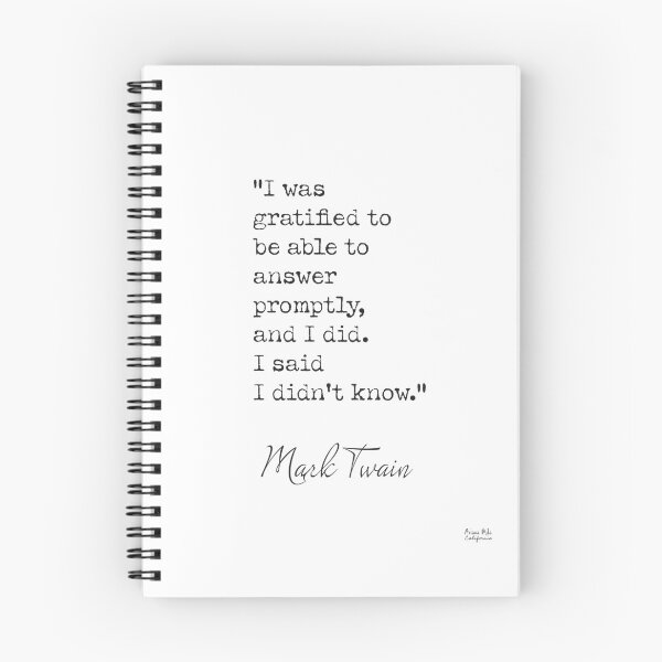 Item preview, Mark Twain. I was gratified to be able to answer promptly... designed and sold by Ariana Mila -  Awesome quotes.