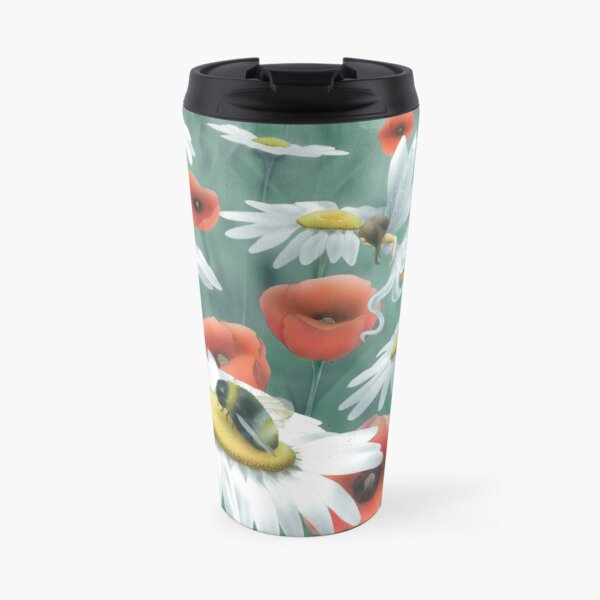 Poppies and Daisies Travel Mug