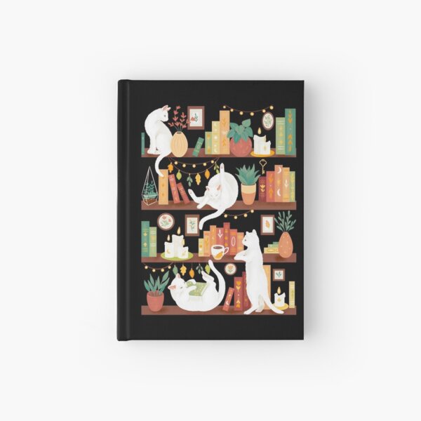 Library cats 2020 - night Hardcover Journal