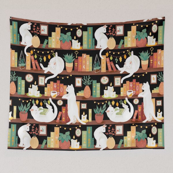 Item preview, Library cats 2020 - night designed and sold by Elenanaylor.
