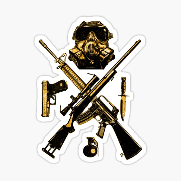 Fortnite Gold Stickers Redbubble - small m16 w clip roblox