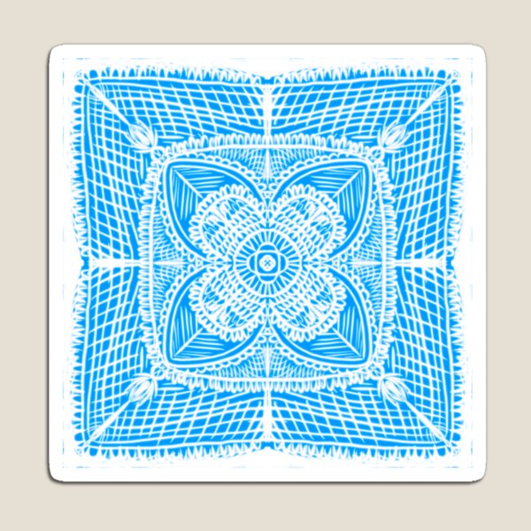 Lacey blue pattern Magnet