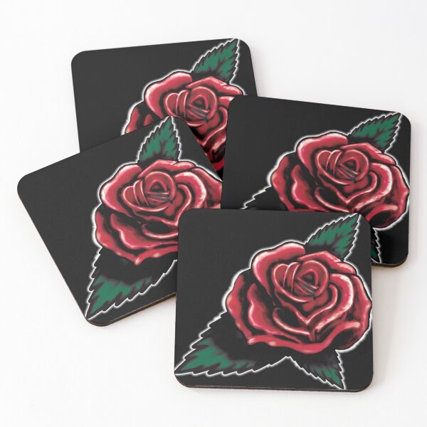 Item preview, Single red rose with three leaves design by Justin Cobb designed and sold by Justin Cobb.