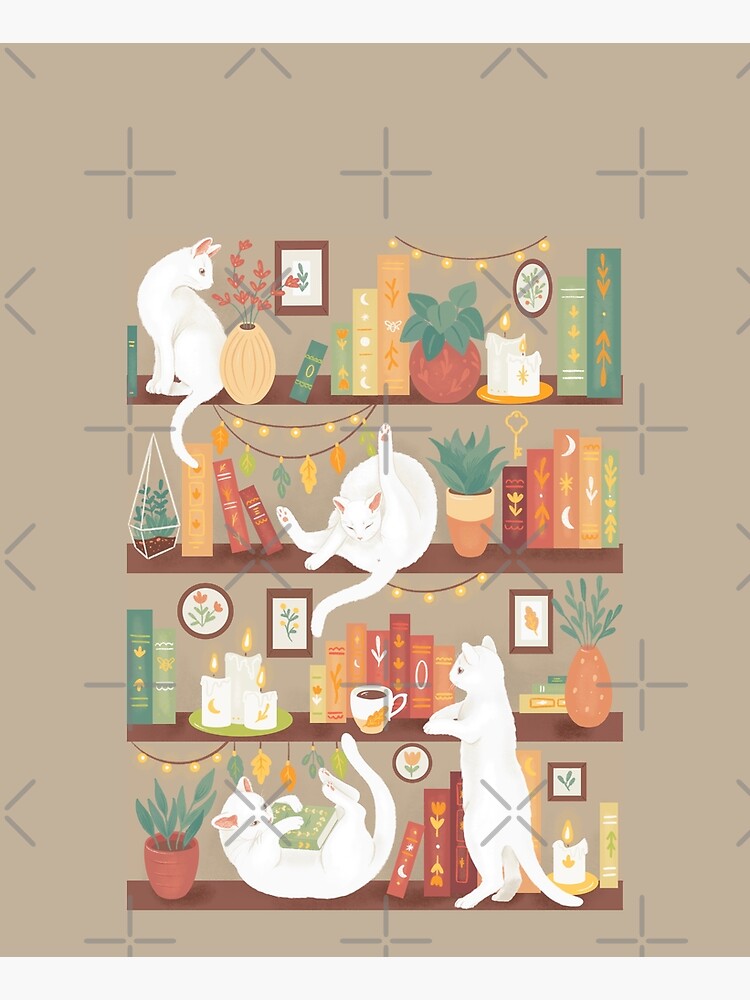 Library cats 2020 - soft pastel shade by Elenanaylor