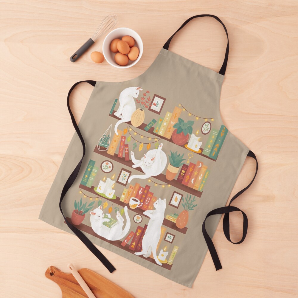 Library cats 2020 - soft pastel shade Apron