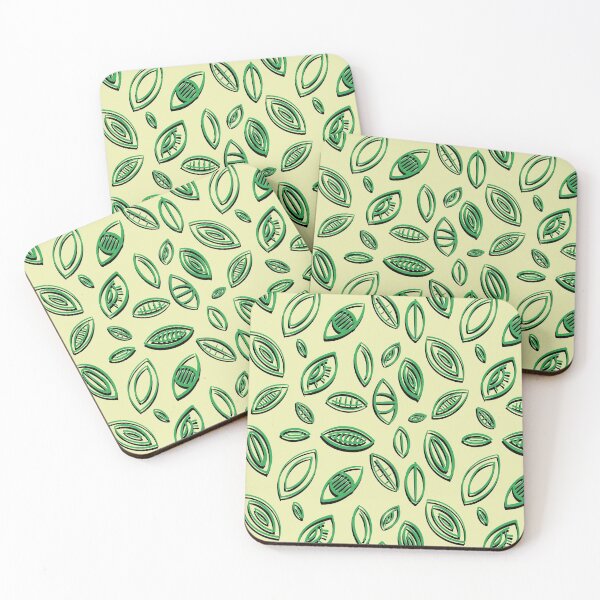 Item preview, Green leaves pattern designed and sold by purumArt.