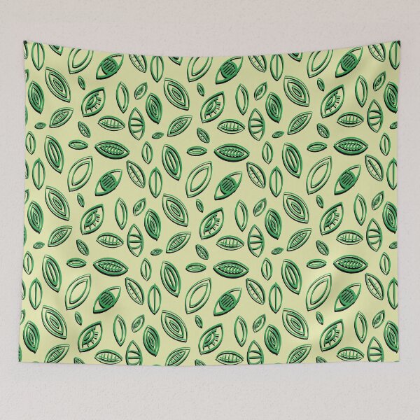 Item preview, Green leaves pattern designed and sold by purumArt.