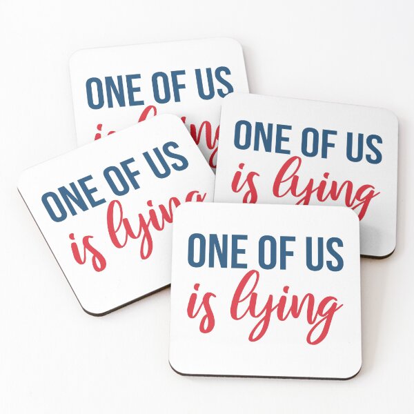 Item preview, One Of Us Is Lying Sticker Pack Quotes designed and sold by kurokameart.