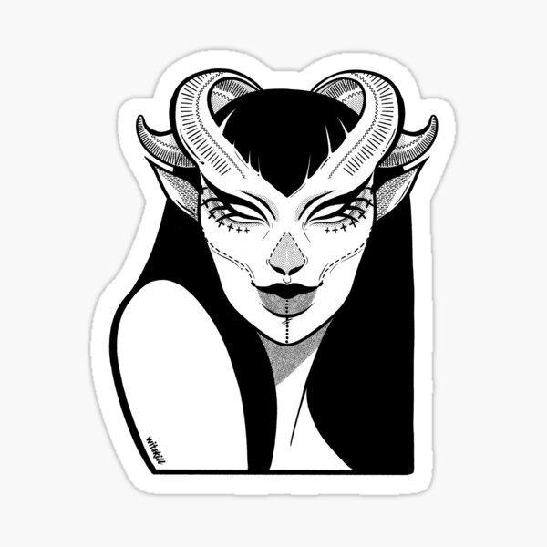 Female Devil Sticker
