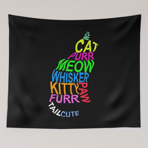 Item preview, Cat Shaped Typography designed and sold by nimitkhurana.
