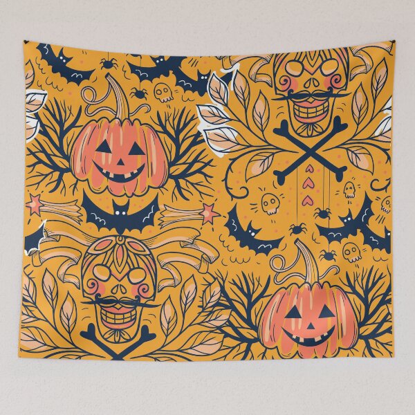 Item preview, Pumpkin halloween pattern mask 2020 designed and sold by AGDesignstore.