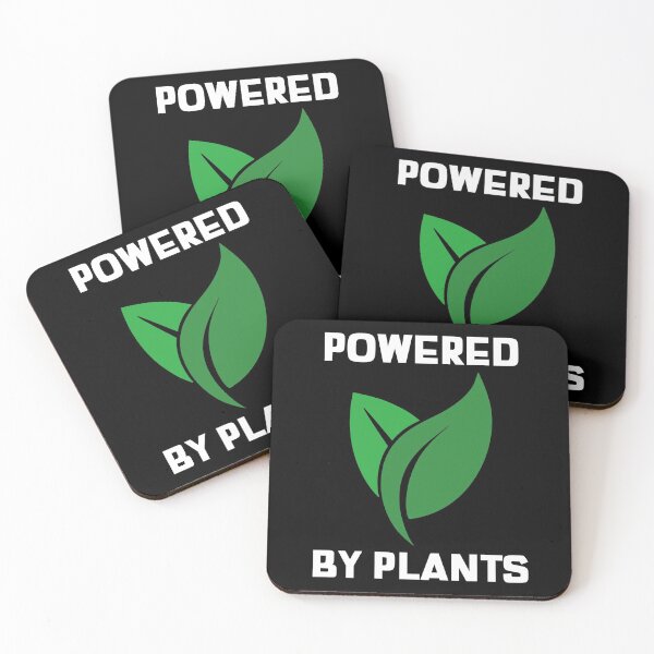 Item preview, Powered By Plants Leaf Icon Vegan designed and sold by jacks-tees.