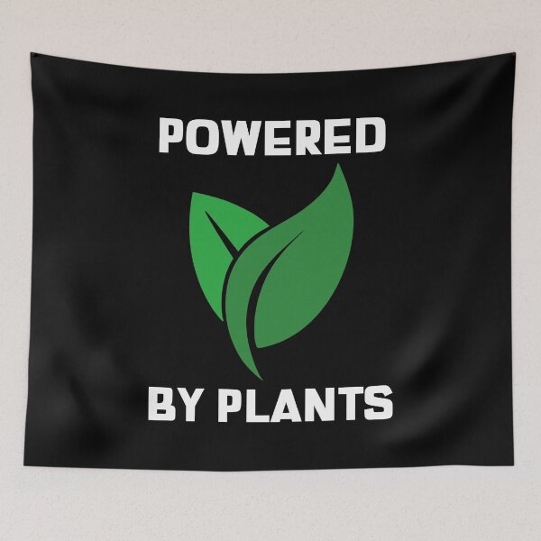 Item preview, Powered By Plants Leaf Icon Vegan designed and sold by jacks-tees.