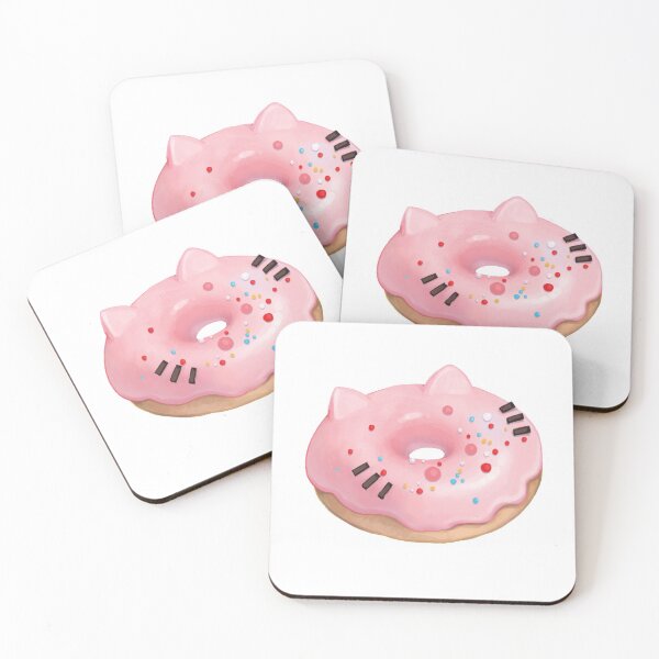 Item preview, Pink Cute Cat Donut designed and sold by silvyling.