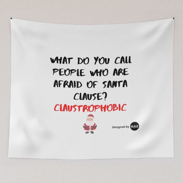 Item preview, Funny Santa Clause Claustrophobic Christmas Joke Design designed and sold by NGAGE "LIVE LIFE".