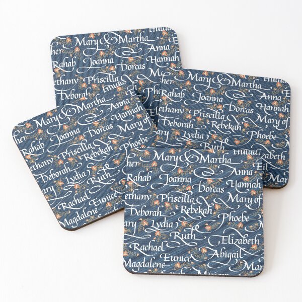 Item preview, Calligraphy | Godly Women of the Bible | Denim designed and sold by L Diane Johnson.