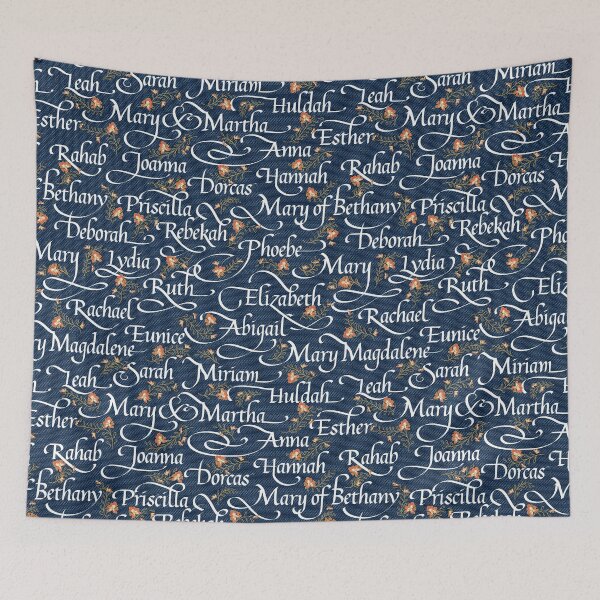 Item preview, Calligraphy | Godly Women of the Bible | Denim designed and sold by L Diane Johnson.
