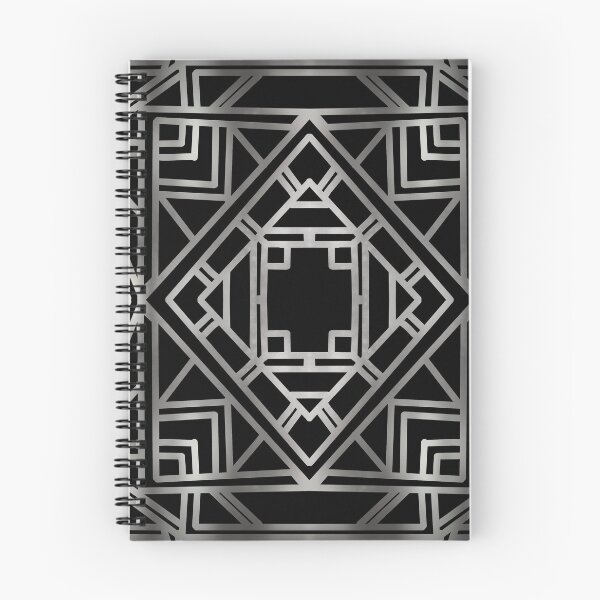 Item preview, Silver Art Deco geometric pattern  designed and sold by Niftjie.