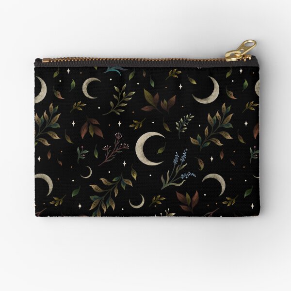 Crescent Moon Garden Zipper Pouch