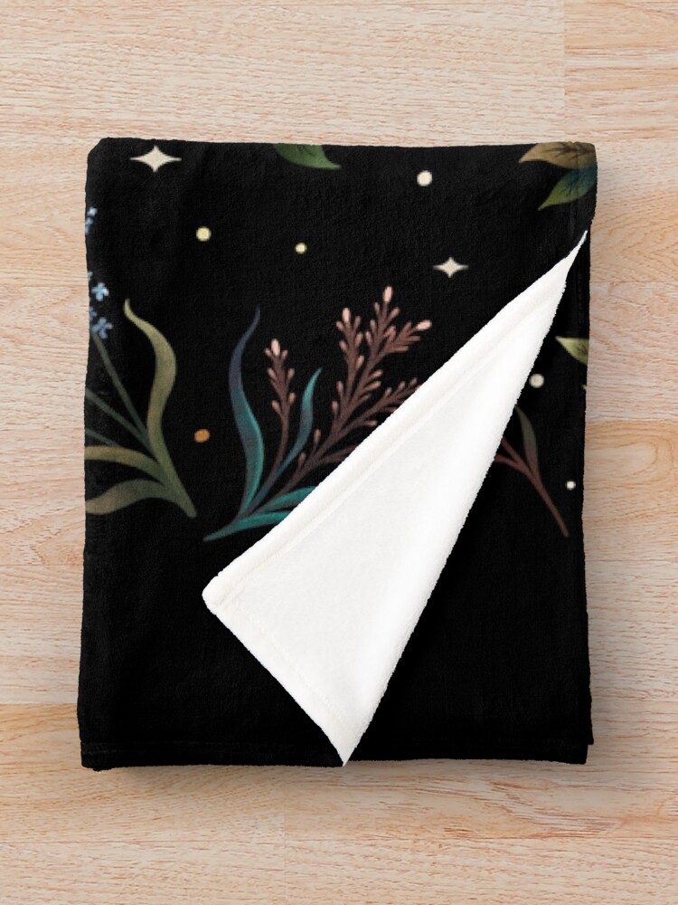 "Crescent Moon Garden" Throw Blanket for Sale by episodicDrawing Redbubble