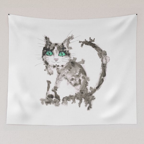 Item preview, Black wet ink cat designed and sold by Bwiselizzy.