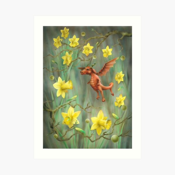 Baby Welsh Dragon Art Print