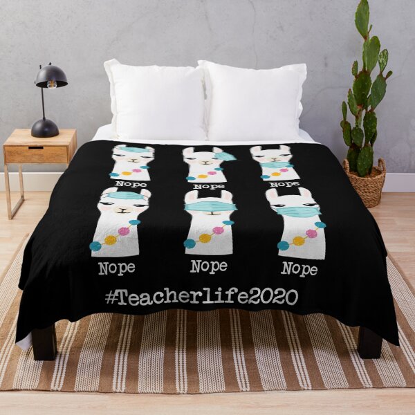 Item preview, Teacher Life 2020 Llama Wearing Mask designed and sold by Blackpuzzle.