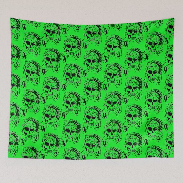 Item preview, Skull Boxer on green background, Boxing, Box, Boxer, gothic, halloween, spooky designed and sold by IslesArt.