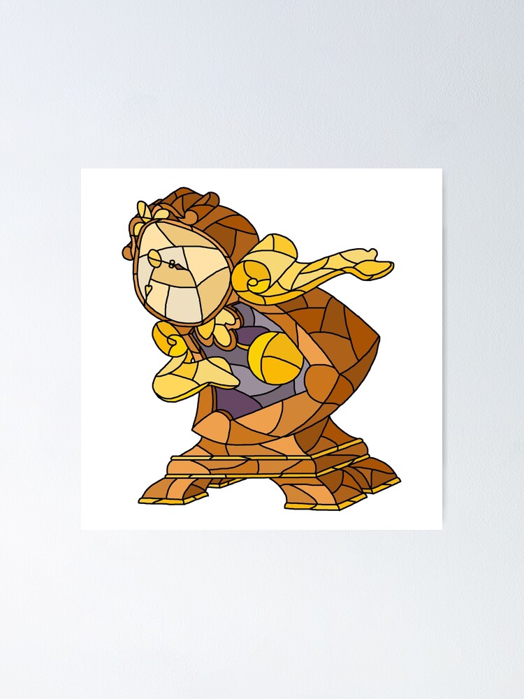 "Bowing Clock Stained Glass" Poster by mairapansy Redbubble