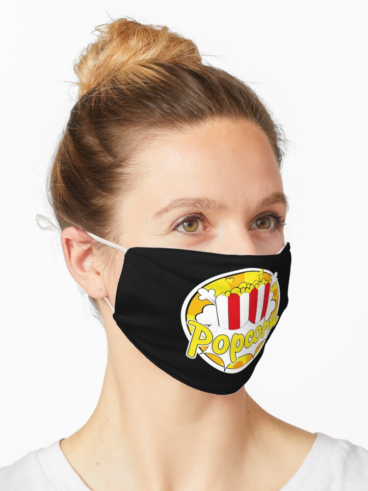 Popcorn Party Funny Mask Masks Mouth Nose Guard Sayings Nose Face Mask Funny Sayings Motif" Mask Sale by ECommerceSukra | Redbubble