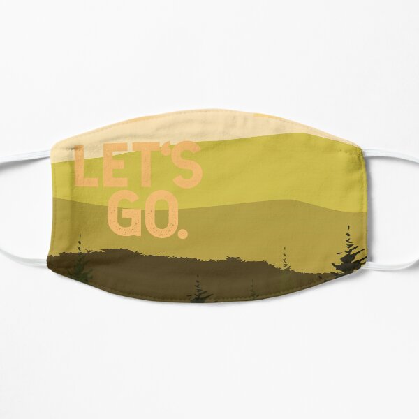 let’s go mountains with full moon Flat Mask