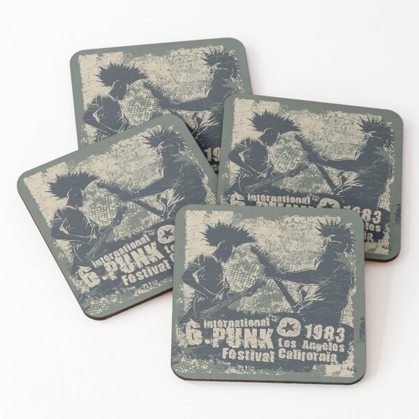 Item preview, Retro poster design with punk guitar players designed and sold by JackJumpingsack.