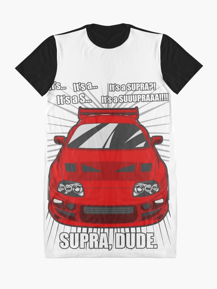 Download "Toyota Supra it's SUPRA" Graphic T-Shirt Dress by ...