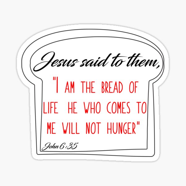 "Bread of Life Black & Red Variant" Sticker for Sale by