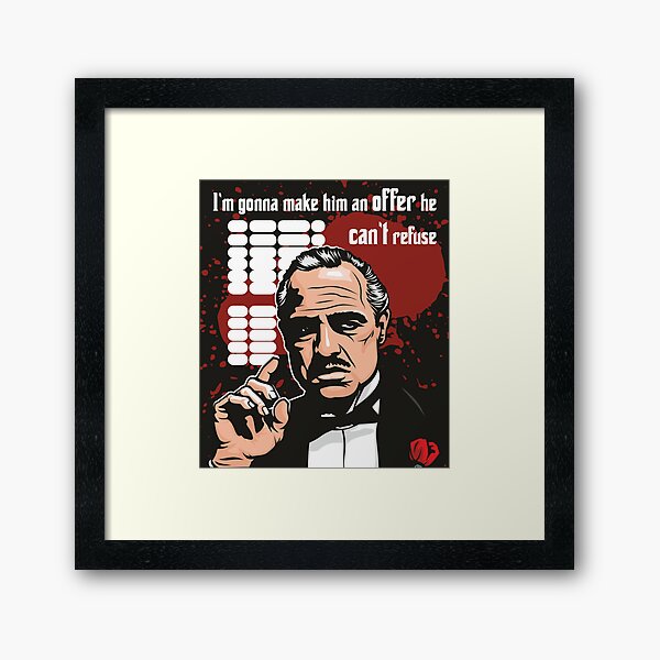 "The Godfather" Framed Art Print for Sale by jamieleeart Redbubble