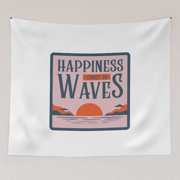 Item preview, Happiness Comes In Waves designed and sold by ecdato.