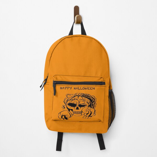 Item preview, HAPPY HALLOWEEN Skull Boxer on orange background, Boxing, Box, Boxer, gothic, halloween, spooky designed and sold by IslesArt.