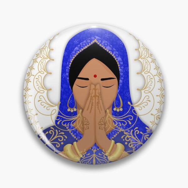 Item preview, Mandala Namaste - Gratitude Blue and White designed and sold by MandalaSoul.