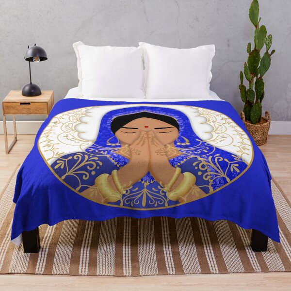 Item preview, Mandala Namaste - Gratitude Blue and White designed and sold by MandalaSoul.