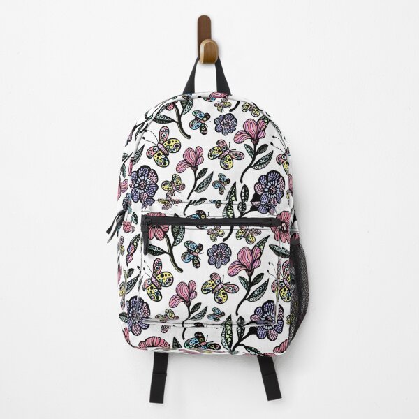 Item preview, Butterfly flower Pattern - Pink and Purple Palette designed and sold by Sketchbook Designs.