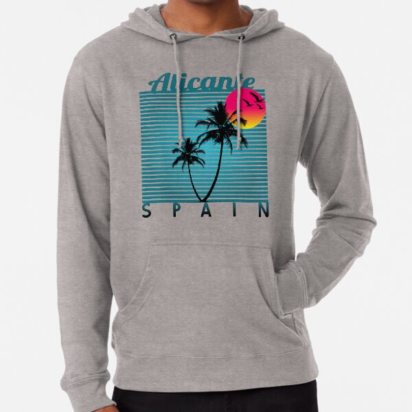 Alicante Spain Summer Beach Sun Vacations Souvenir Tshirt Lightweight Hoodie By Alvamd Redbubble
