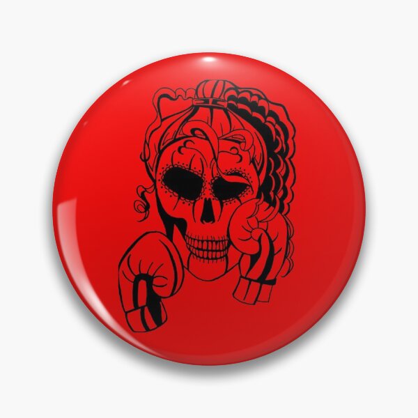 Item preview, Skull Boxer on RED background, Boxing, Box, Boxer, gothic, halloween, spooky designed and sold by IslesArt.
