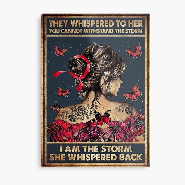 Butterfly Girls Aesthetic Metal Print