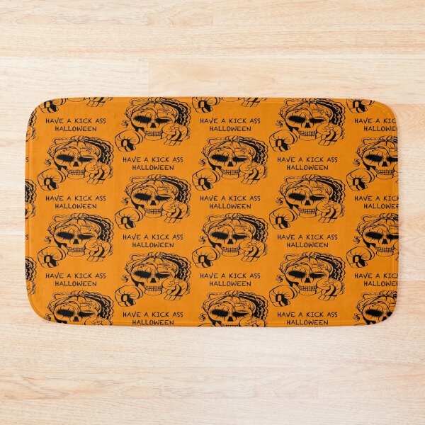 Item preview, HAVE A KICK ASS HALLOWEEN Skull Boxer on orange background, Boxing, Box, Boxer, gothic, halloween, spooky designed and sold by IslesArt.