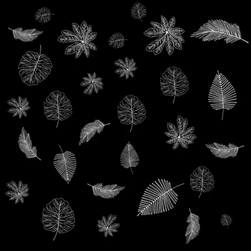 Artwork thumbnail, Minimalistic Leaf Pattern by Rohith Augustine