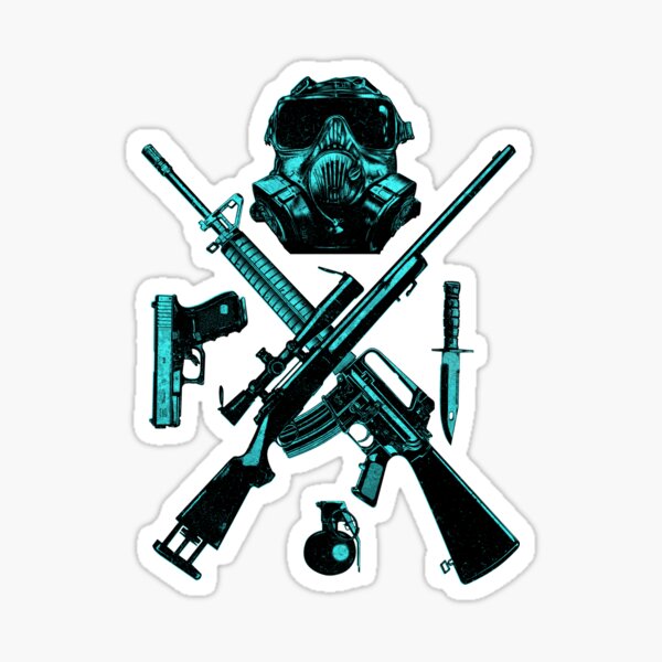 Fortnite Weapon Stickers Redbubble - roblox big paintball p90