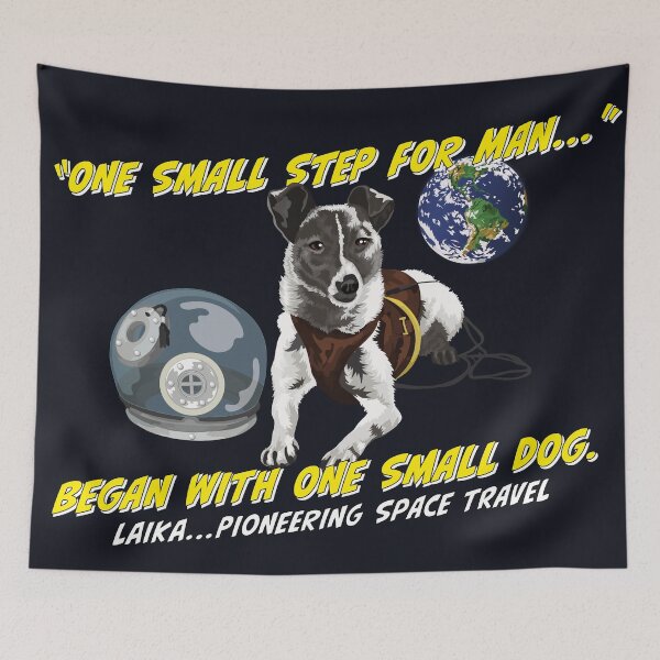 Item preview, One small step for man... began with one small dog. designed and sold by Annalisa-Jones.